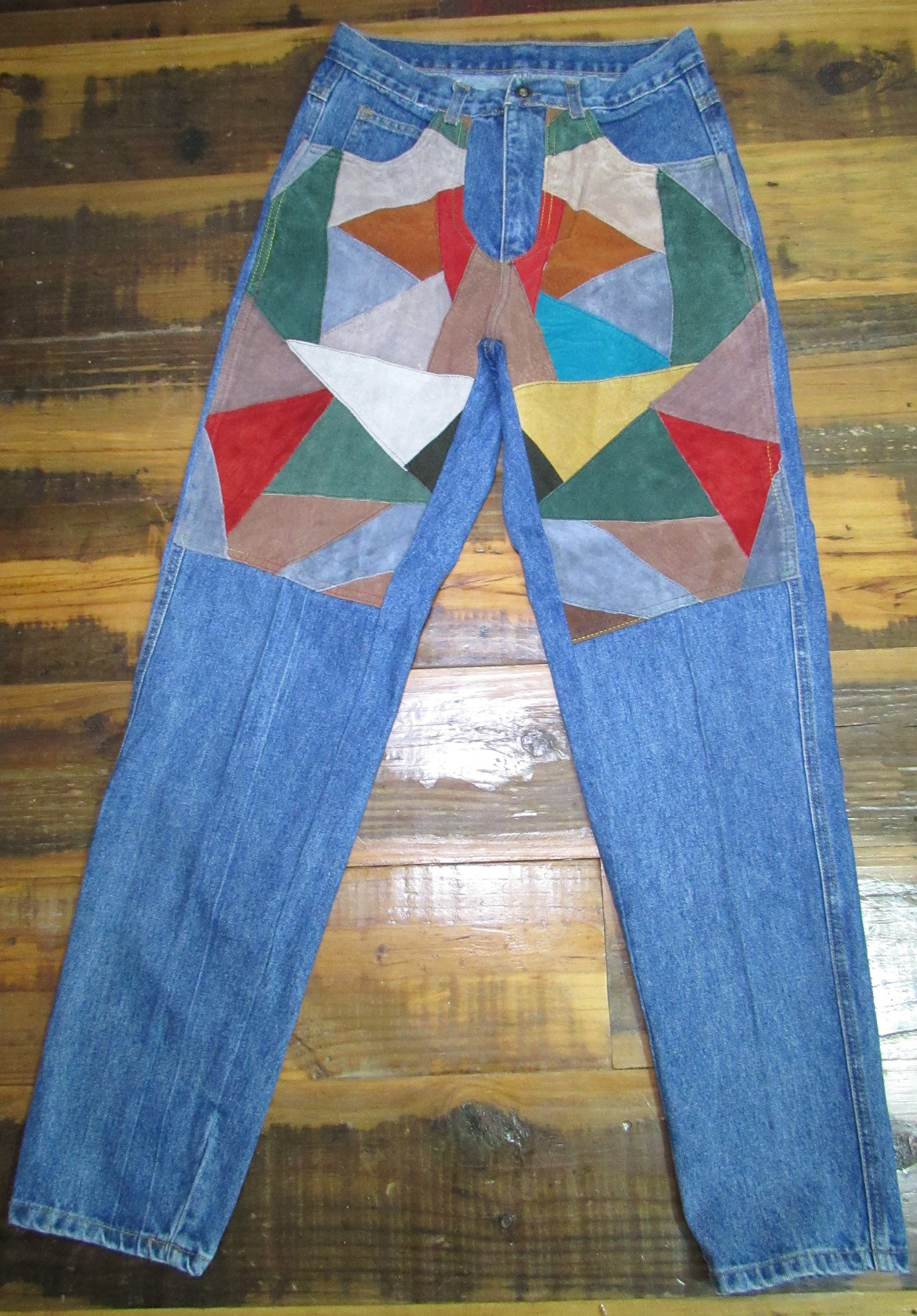 Upcycled Levi's Patched Jeans Custom Reworked Patched Denim
