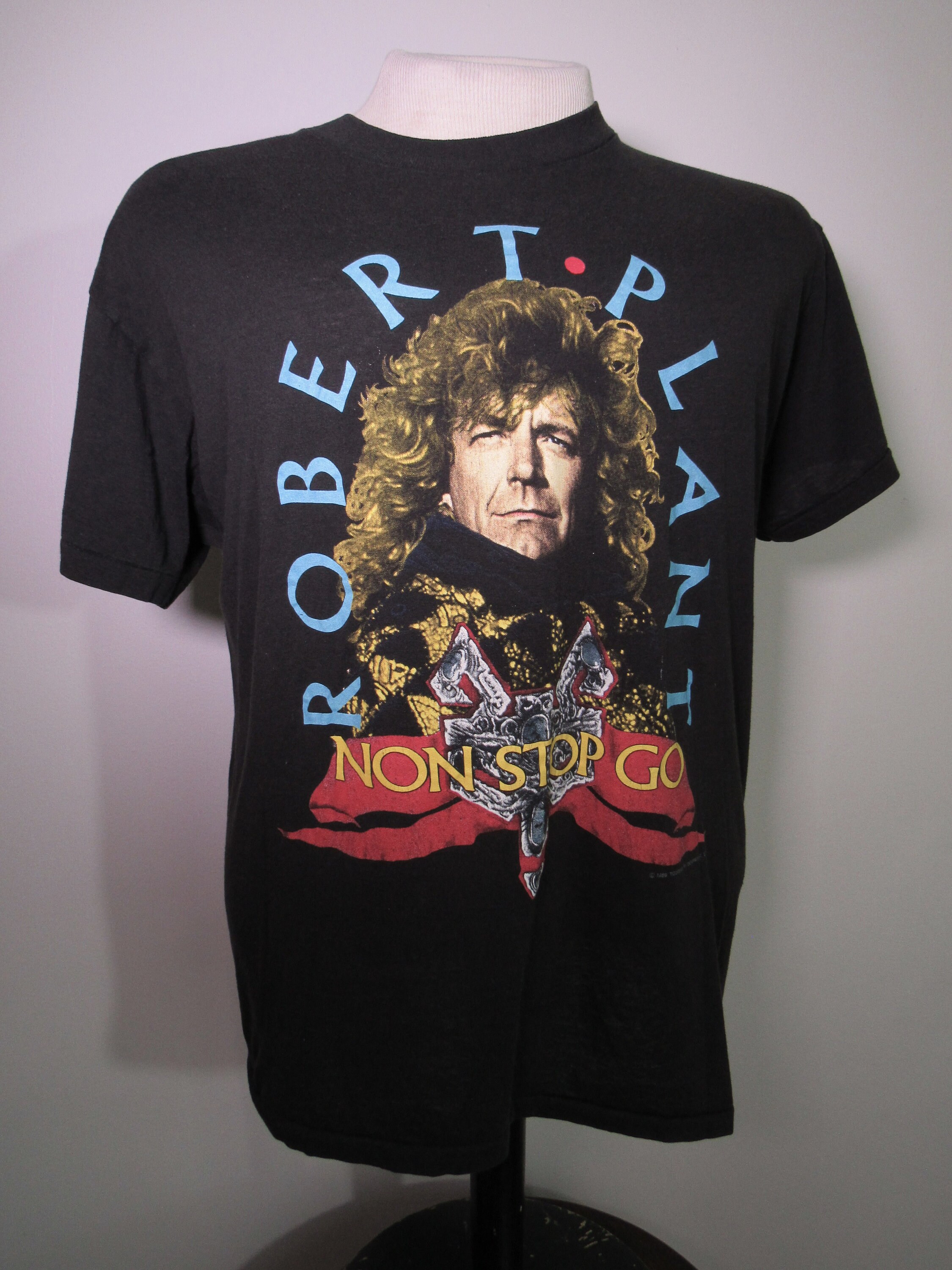 Vintage 80's 1988 Robert Plant Non Stop Go Tour T-shirt Size XL