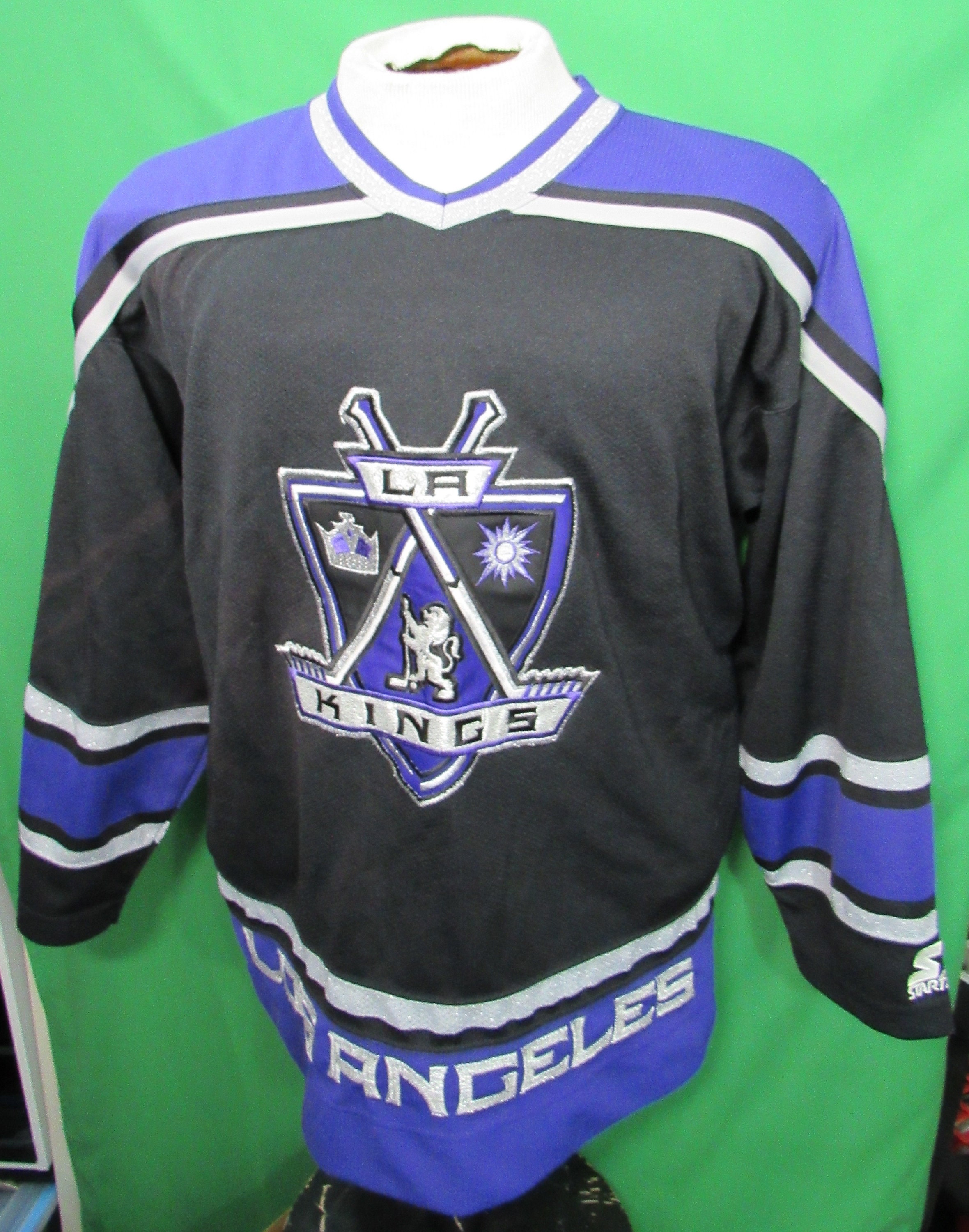 SurrealStyle204 90s Los Angeles La Kings Vintage T-Shirt Size Small Black NHL 1992 Single Stitch