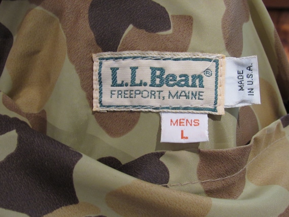 Vintage 80's LL Bean Duck Camo Hunting Jacket / Coat Size