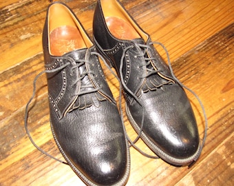 Vintage Ben Hogan Stone Tarlow Co Inc Czarne skórzane buty golfowe Rozmiar męski 8 8B