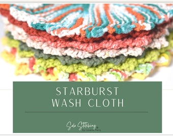Starburst Round Kitchen Washcloth Pattern