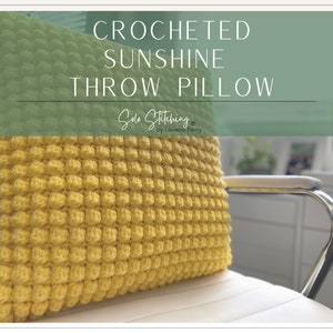 Crocheted Sunshine Throw Pillow