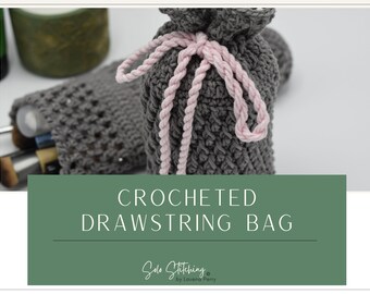 Crocheted Drawstring Bag