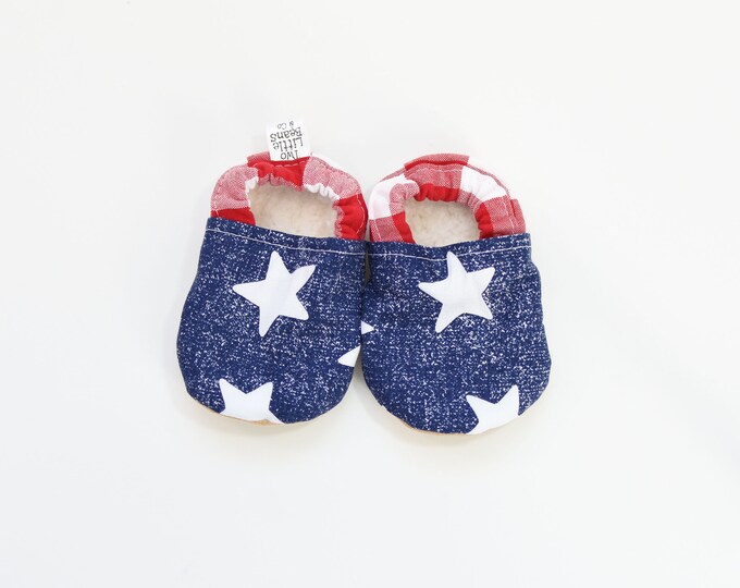 navy baby booties