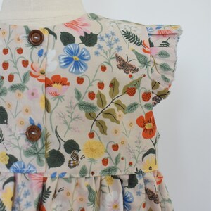 Ruffle Dress, Baby Girl Dress, Dress for Girl, Fall Girls Dress, Girls Floral Party Dress, Rifle Paper Company, Strawberry