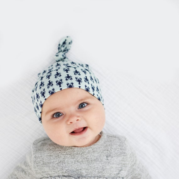 top knot baby beanie