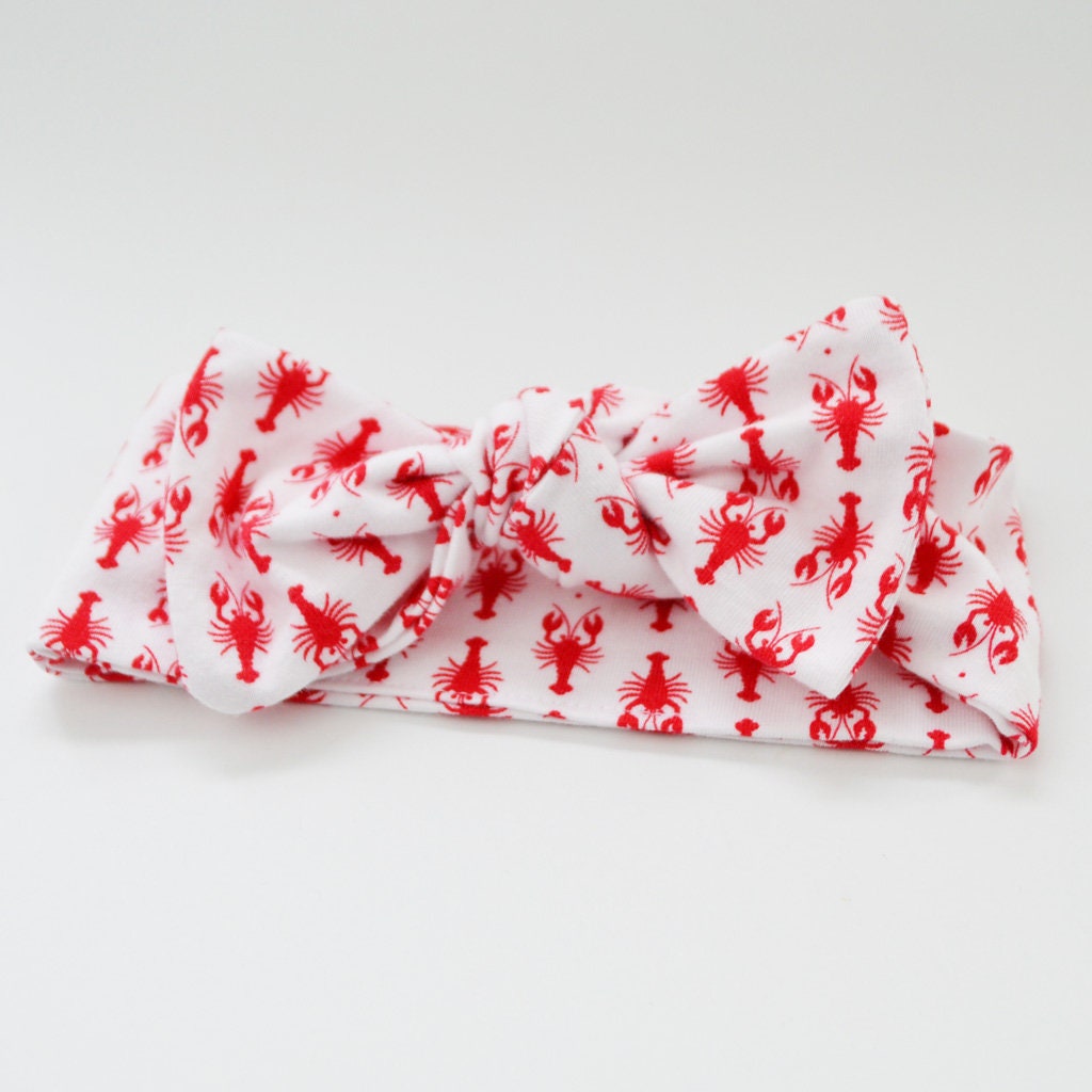 Lobster baby Headband Knotted Headband Top Knot Headband Etsy