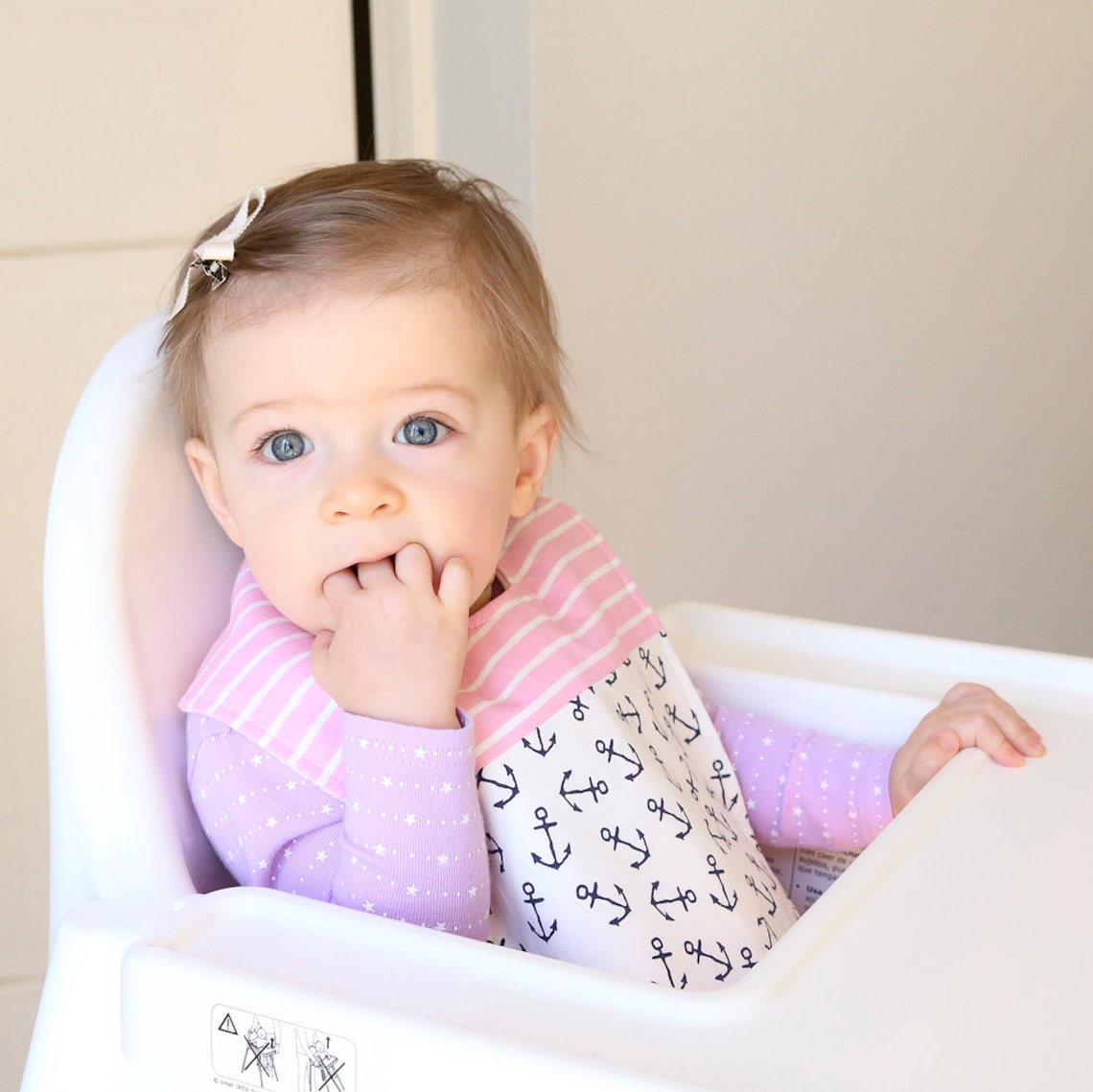 Baby Bib Girl Bib Pink Drool Bib Nautical Baby Bib Baby Etsy