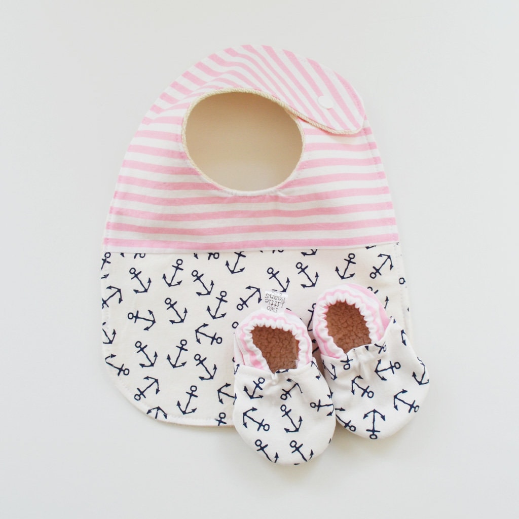 Nautical Baby Booties Nautical Baby Clothes Soft Soled Etsy