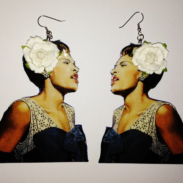 Billie Holiday with 3-D Flower-Multiple Sizes