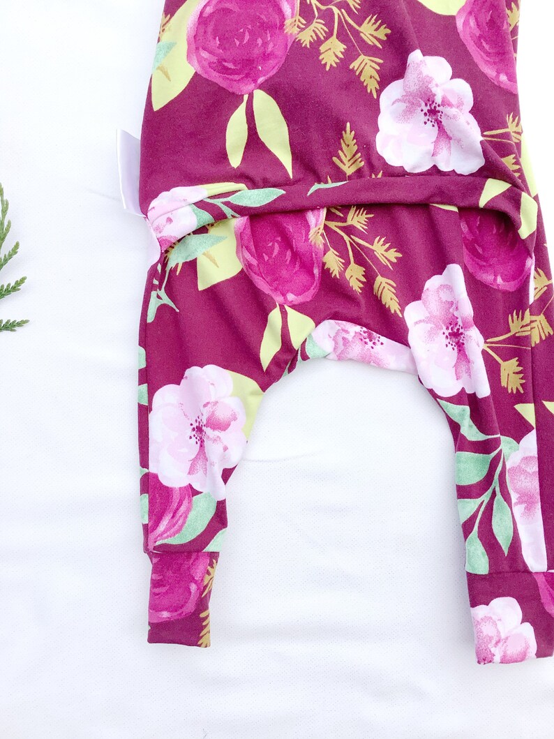 FLORAL OPENBACK ROMPER 3-6m One of Kind Pinks Purple Baby Soft Stretchy Outfit Onepiece Romper Heabdand Set