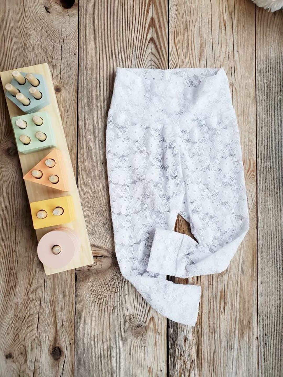 Baby Girl Lace Pants White Lace Leggings Floral Lace White Etsy
