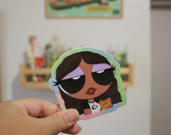 Hot Cheeto Girl Sticker - cute stickers, stationery, waterproof sticker, laptop sticker, powerpuff girl sticker, Mexican, stickers