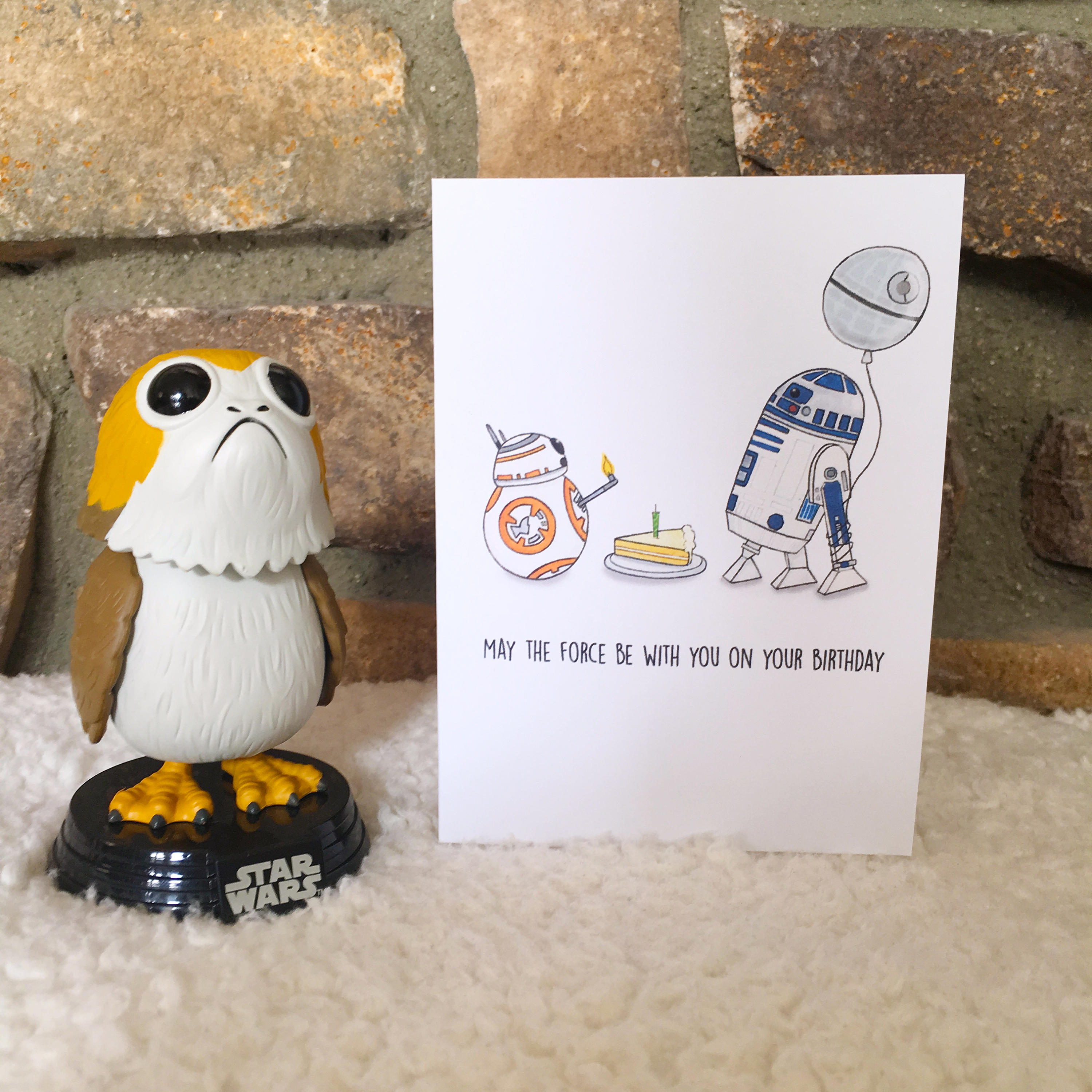 May the Force Be With You on Your Birthday / Birthday Card - Etsy