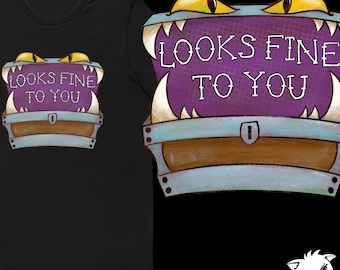 Funny Dungeons and Dragons “Looks Fine To You” Mimic Chest D&D Design Unisex t-shirt