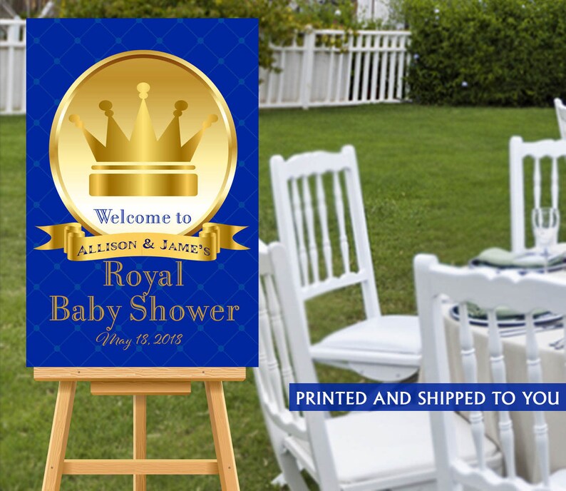 Royal Prince Foam Board Sign Personalized Welcome Sign Royal Baby Shower Welcome Sign Baby Shower Welcome Sign Welcome to the Party Sign