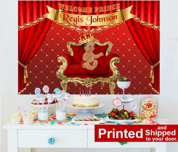 Royal Prince Baby Shower Cake Table Backdrop Prince Baby Boy Photo
