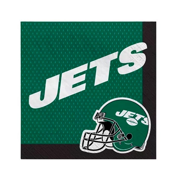 Jets Napkins 8ct | New York Jets Football Party Napkins| Football Themed Party Napkins | Sports Party Napkins | Party Supplies