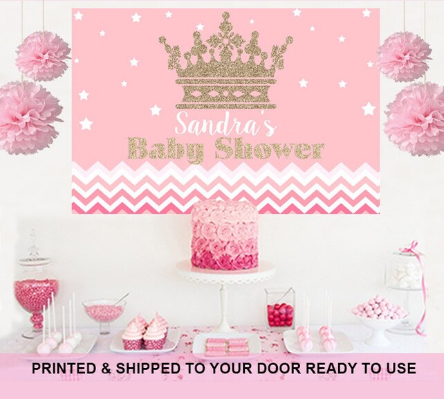 Royal Princess Baby Shower Cake Backdrop Photo Backdrop Pink Ombre Royal Princess Baby Shower Cake Backdrop Photo Backdrop Pink Ombre