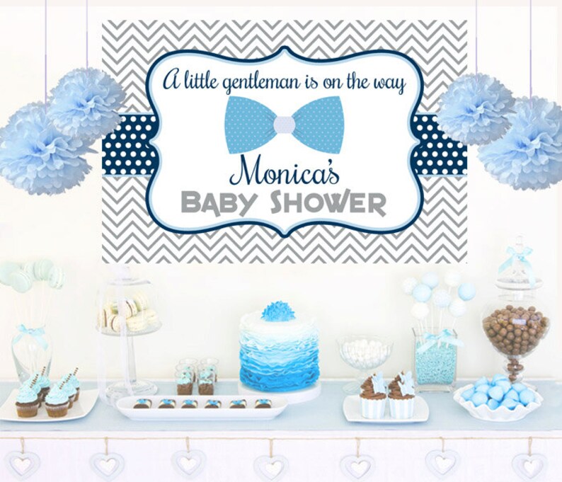Little Gentleman Baby Shower Cake Table Backdrop Photo Etsy