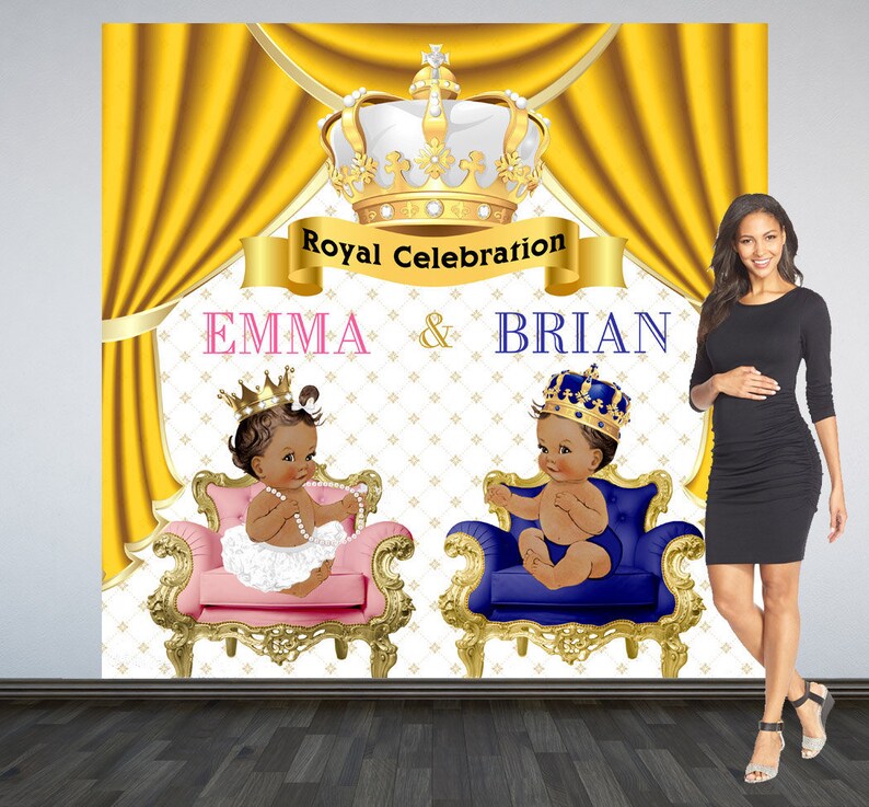 Twins Royal Baby Shower Backdrop Photo Booth Backdrop Prince Etsy Twins Royal Baby Shower Backdrop Photo Booth Backdrop Prince Etsy