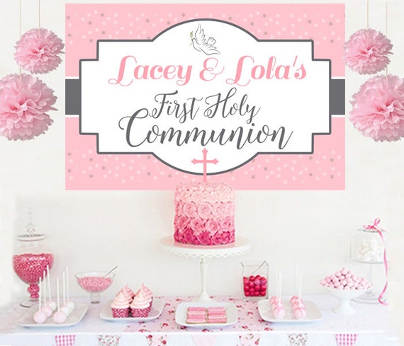 First Communion Cake Table Backdrop Religious Photo Backdrop Etsy