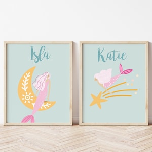 Twins nursery art, twin girls wall print, sisters wall art