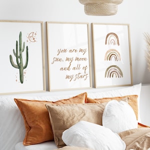 Cactus Boho Wall Printable - Boy Nursery Art