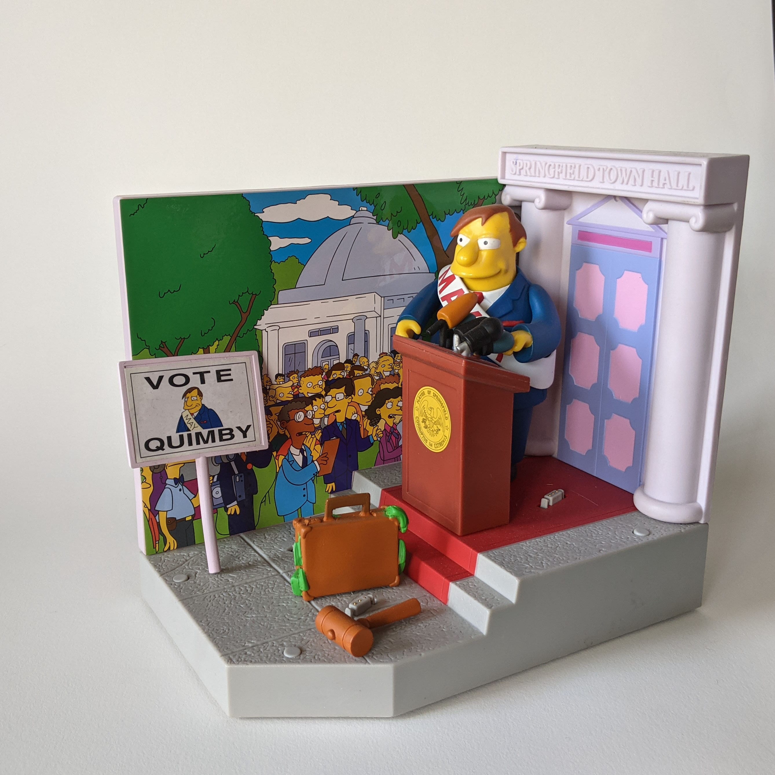 The Simpsons – Playmates – Mairie Avec Mayor Quimby – Figurine Neuve
