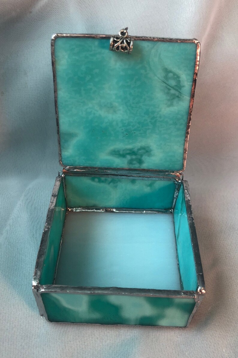 3'x3' Stained Glass Trinket Box Etsy
