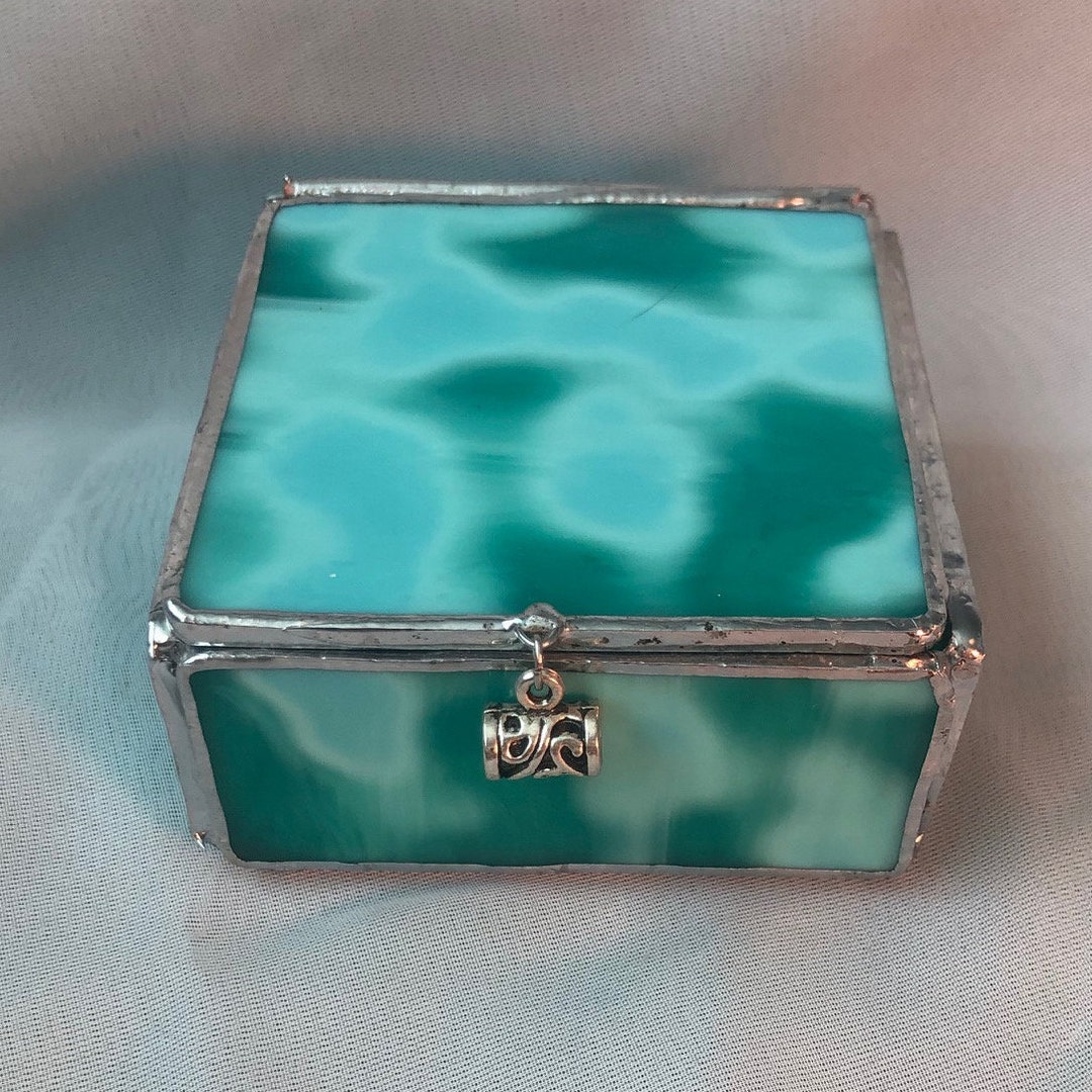 3'x3' Stained Glass Trinket Box Etsy