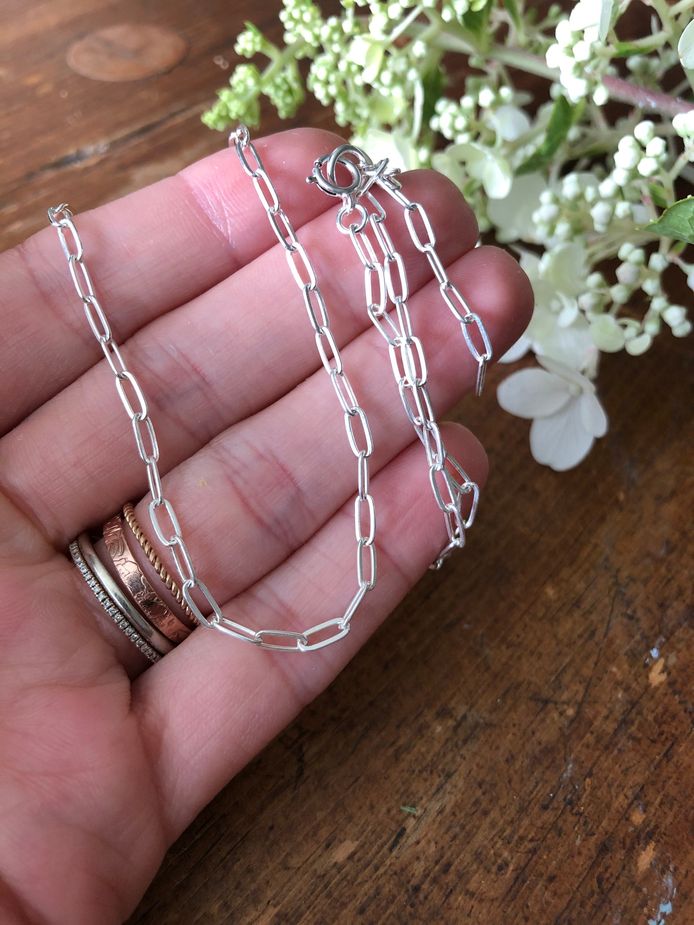 Paper clip chain adjustable Etsy