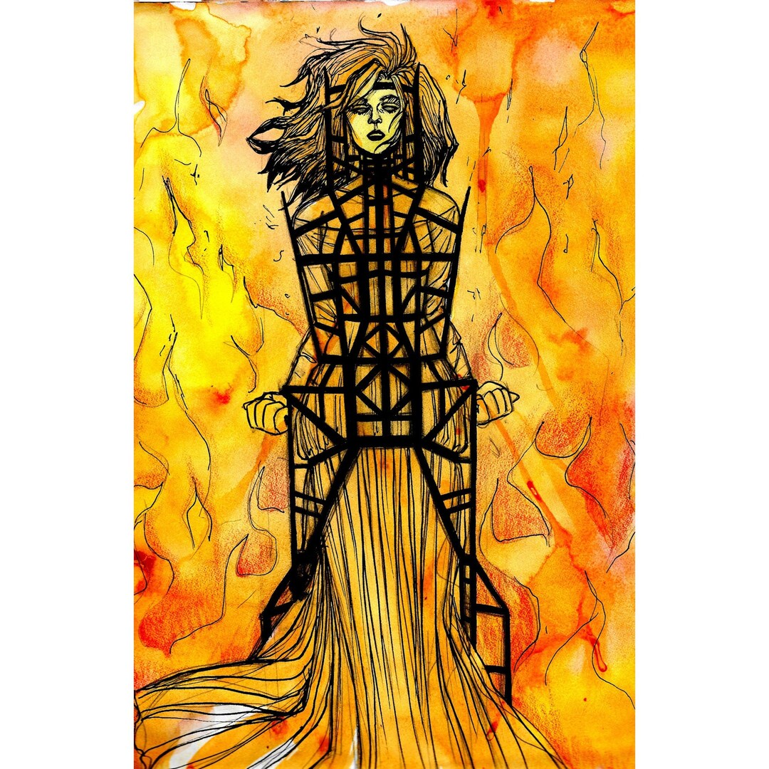 Firestarter 11x17 Ink and Watercolor Art Print Etsy