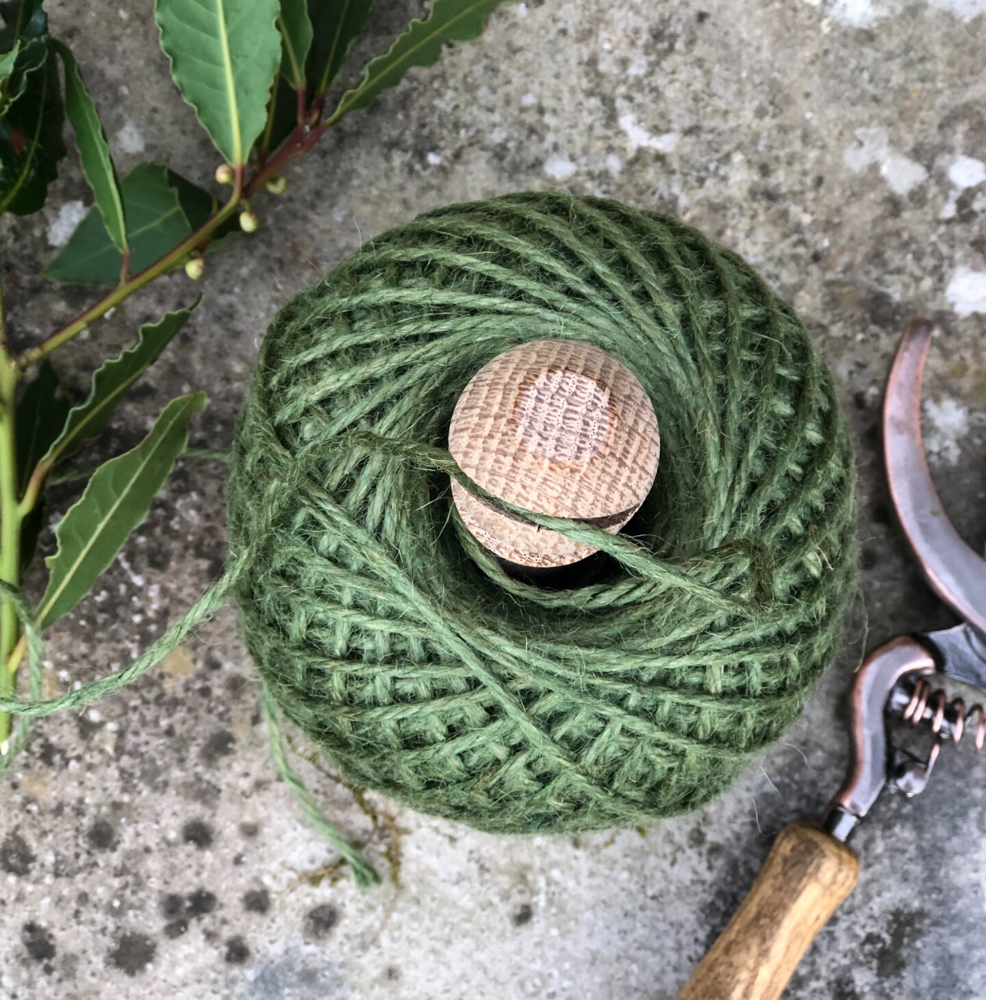 Oak Garden Twine Holder With Ball of Green Jute Which Can Be Etsy