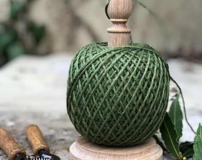 Oak Garden Twine Holder With Ball of Green Jute Which Can Be Etsy