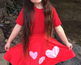 Red Valentines Girls Skirt. 20+ colors Girl’s skater skirt, girls wear, skirts, stylish kids wear Trendy kids