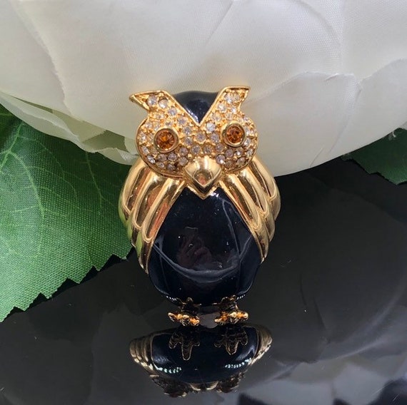 Joan Rivers Owl Pin, Wise Old Owl Pin, Joan River… - image 1