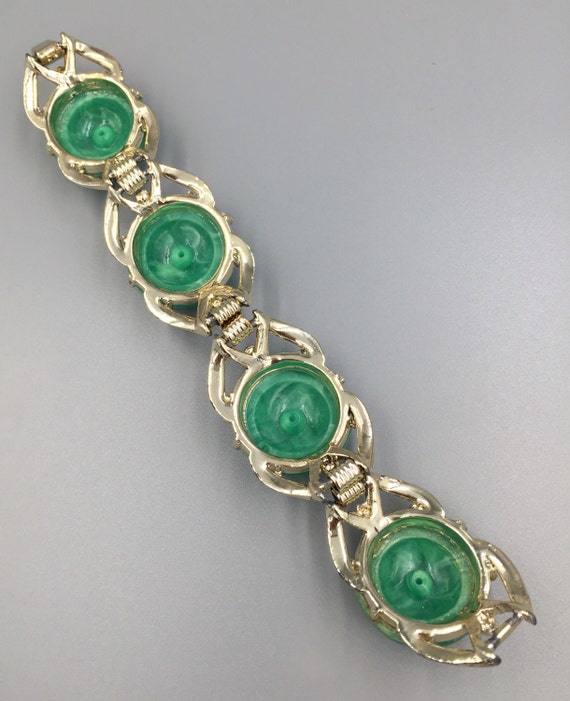 Chunky Bracelet, Green Cabs Wide Bracelet, Statem… - image 8