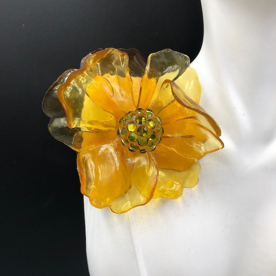 Cellulose Acetate Flower Brooch, Acrylic Flower Pi