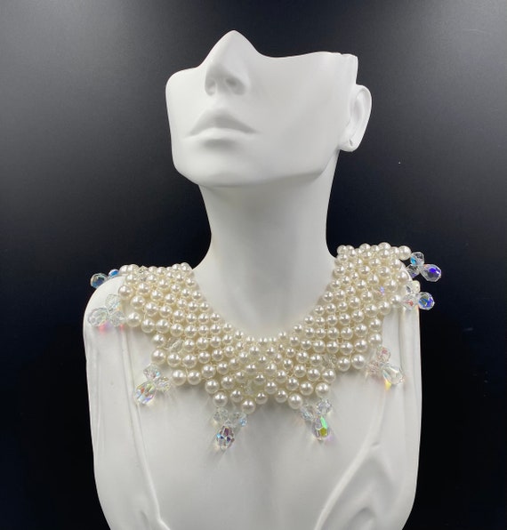 Vintage RBG Pearl Collar, Made In Japan Faux Pear… - image 2