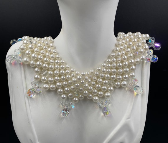 Vintage RBG Pearl Collar, Made In Japan Faux Pear… - image 3