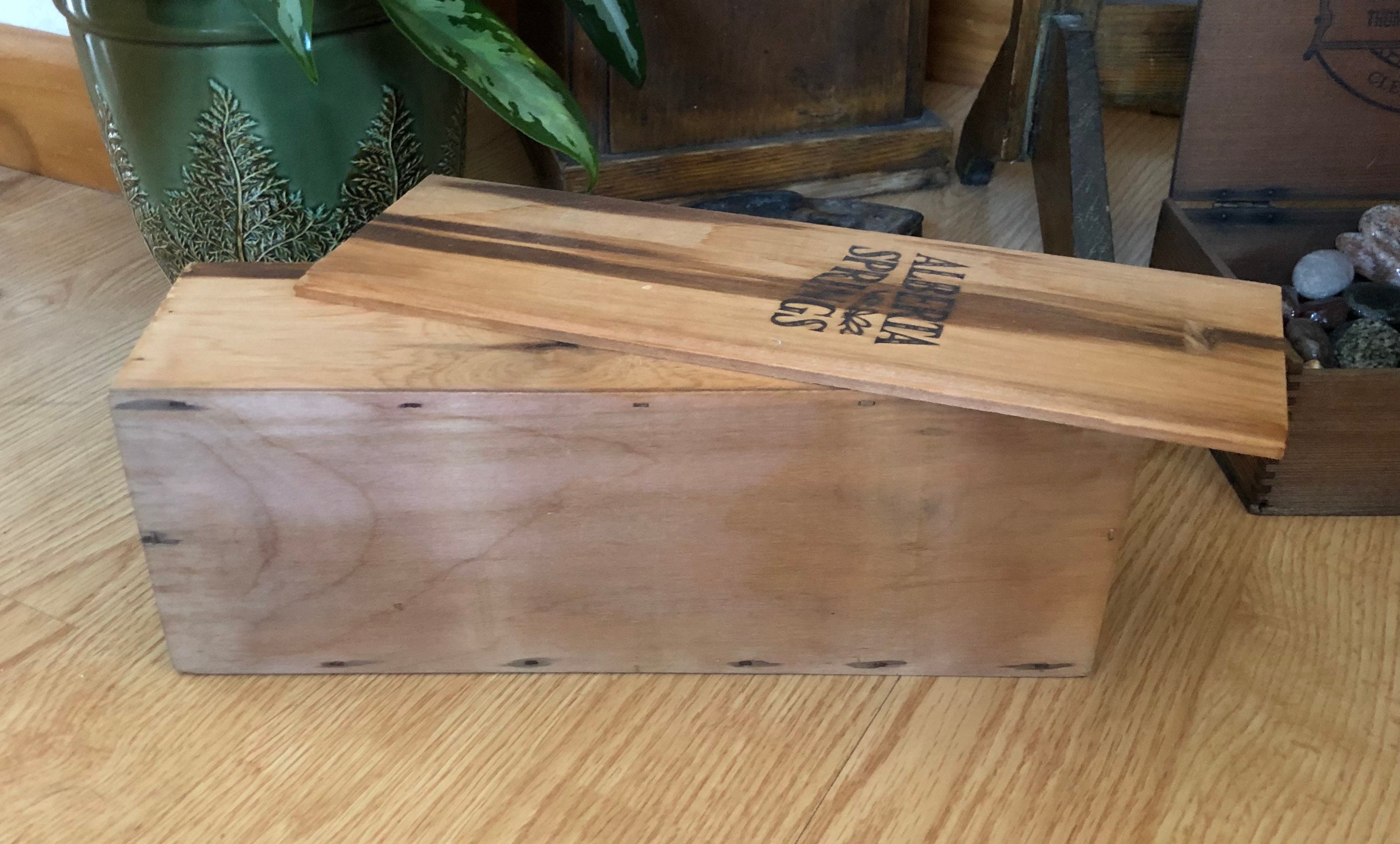 Vintage Wooden Box Wooden Whiskey Box Alberta Springs Etsy Canada