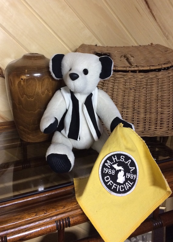 Vintage Referee Clothing Teddy Bear Made Out of Authentic 