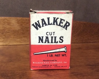 Vintage nails, Walker Cut Nails, vintage masonry nails, home restoration, vintage steel nails, steel nails, masonry nails, vintage cut nails