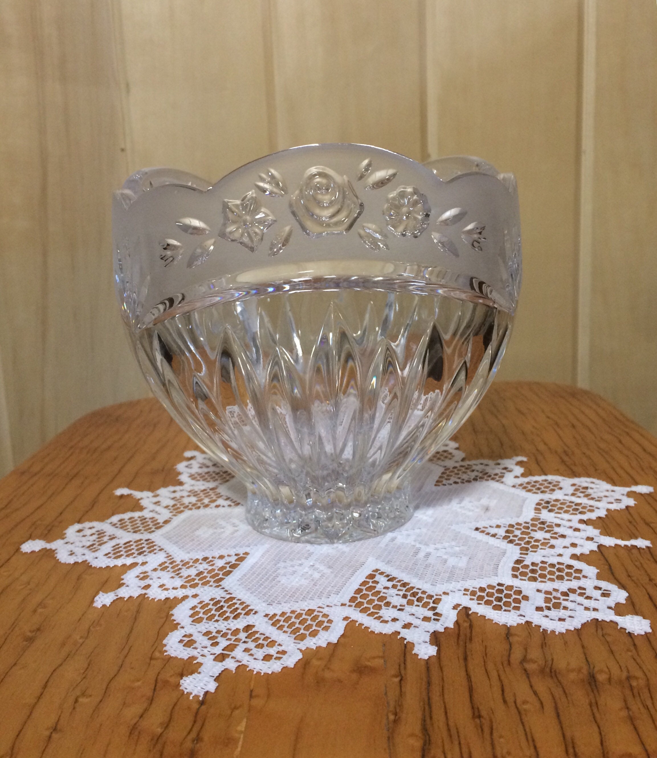 Oneida crystal hostess bowl vintage crystal bowl Oneida Etsy