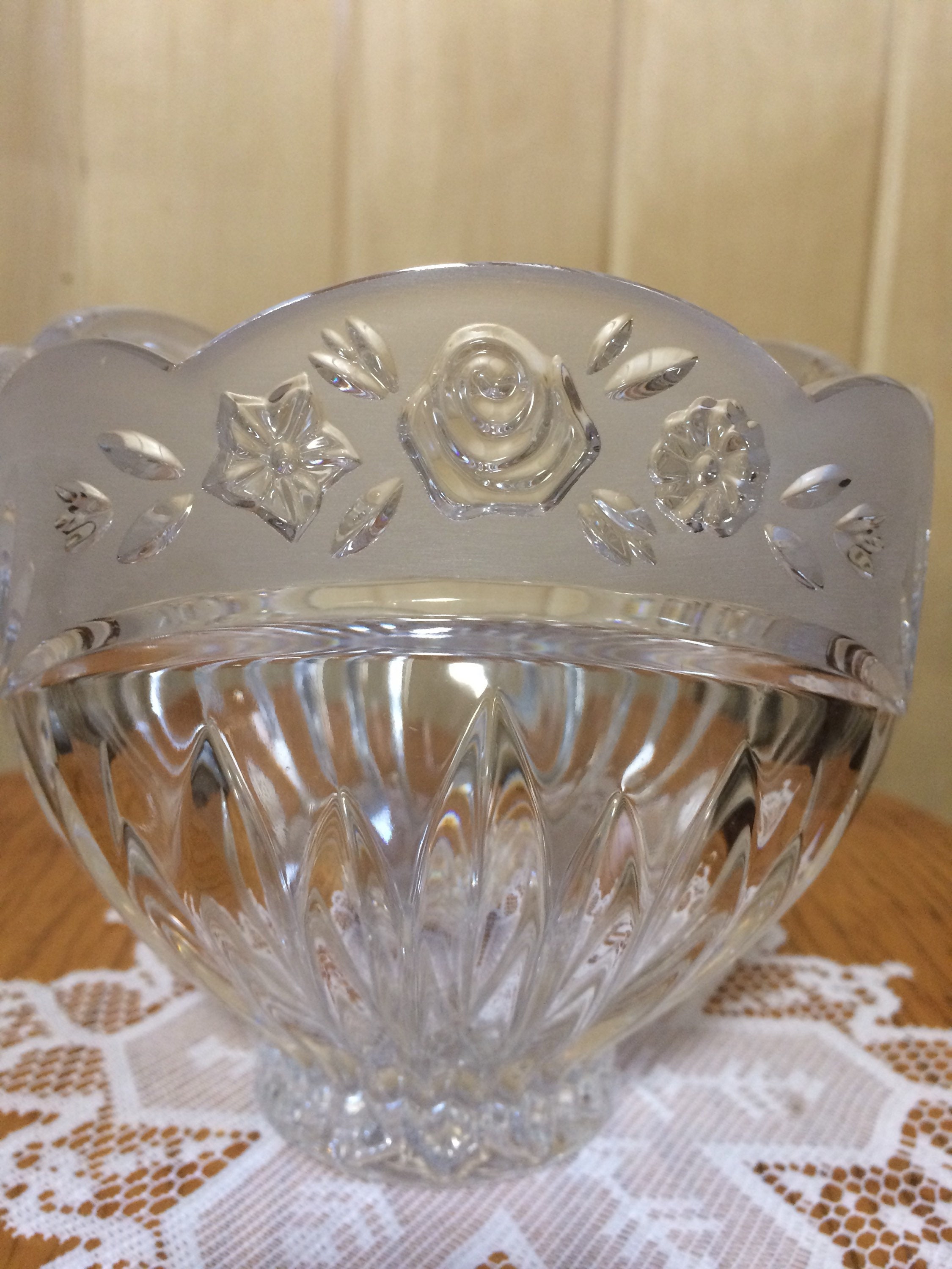 Oneida crystal hostess bowl vintage crystal bowl Oneida Etsy