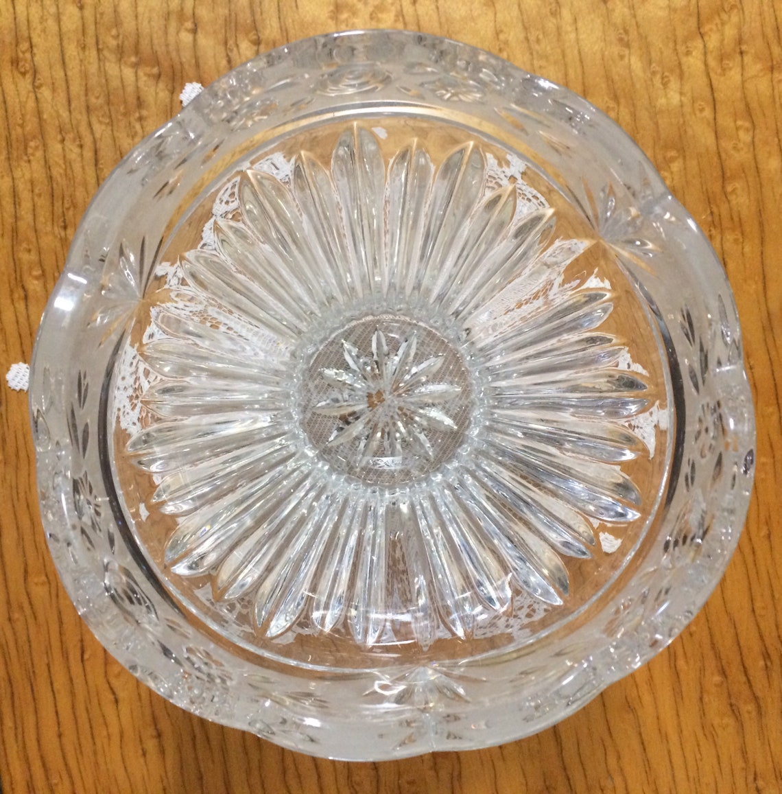 Oneida crystal hostess bowl vintage crystal bowl Oneida | Etsy