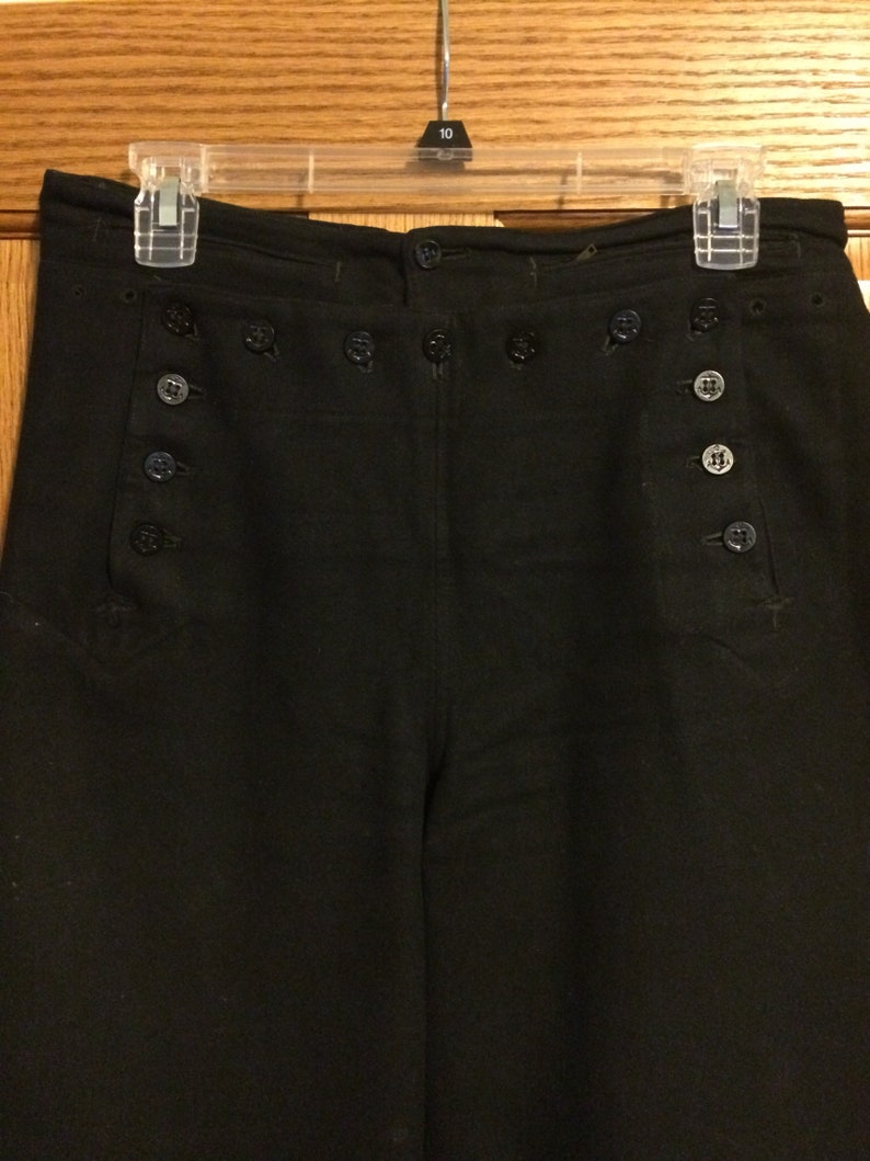 1951 Navy Uniform Bell Bottoms Wool Bell Bottoms Authentic Etsy Canada