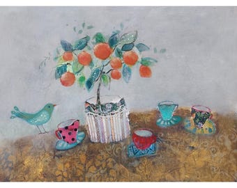 Still Life Floral Modern Art Card Still Life Floral Modern Art Card
